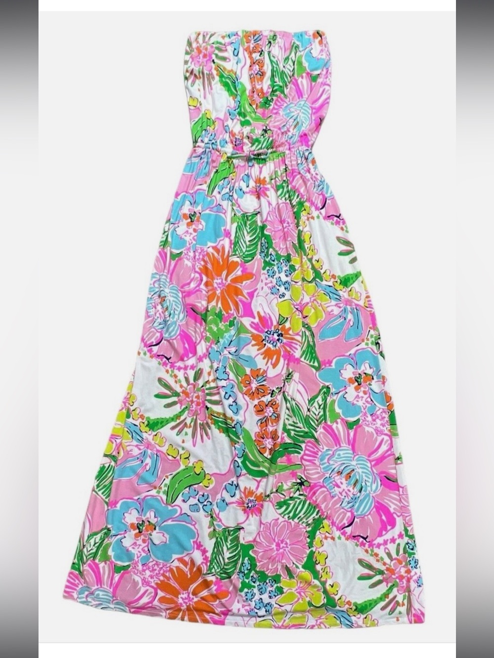 Lilly Pulitzer Strapless Floral Maxi Dress - Pink Multi